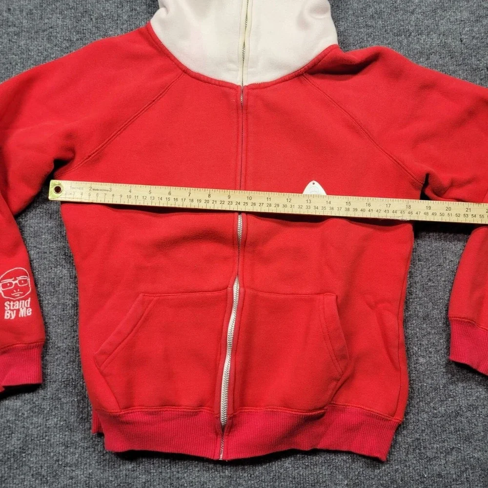 Devil Nut Hoodie Sweatshirt Women Medium Red Full Zip Casual Graphic‎ Streetwear